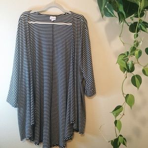 LulaRoe Black and White Striped Cardigan